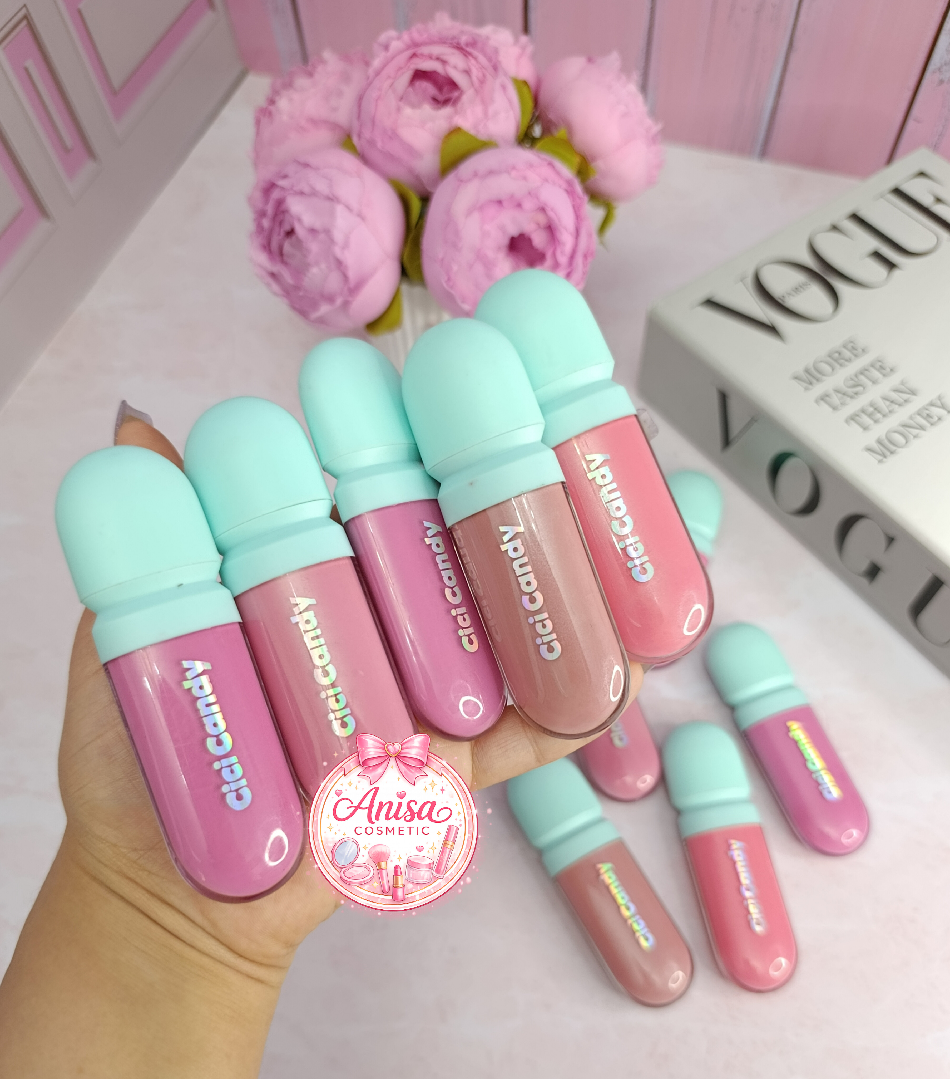 رژگونه و لیپگلاس cici candy