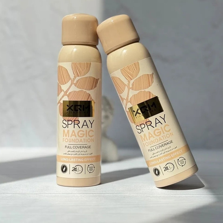 اسپری کرمپودری XQM | Spray Magic Foundation شماره 01 مناسب برای انواع پوست حجم 180 میلی لیتر